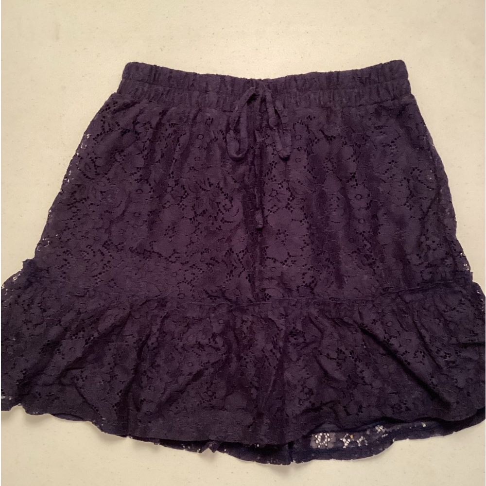 Navy Blue A line lace skirt